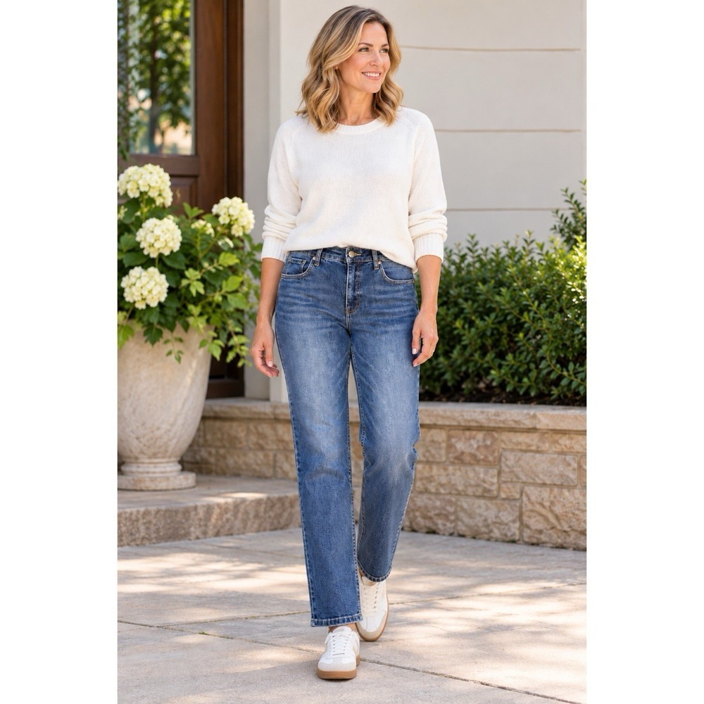 Kut from the Kloth Jeans Size 10 Elizabeth Fab Ab Straight Leg High Rise